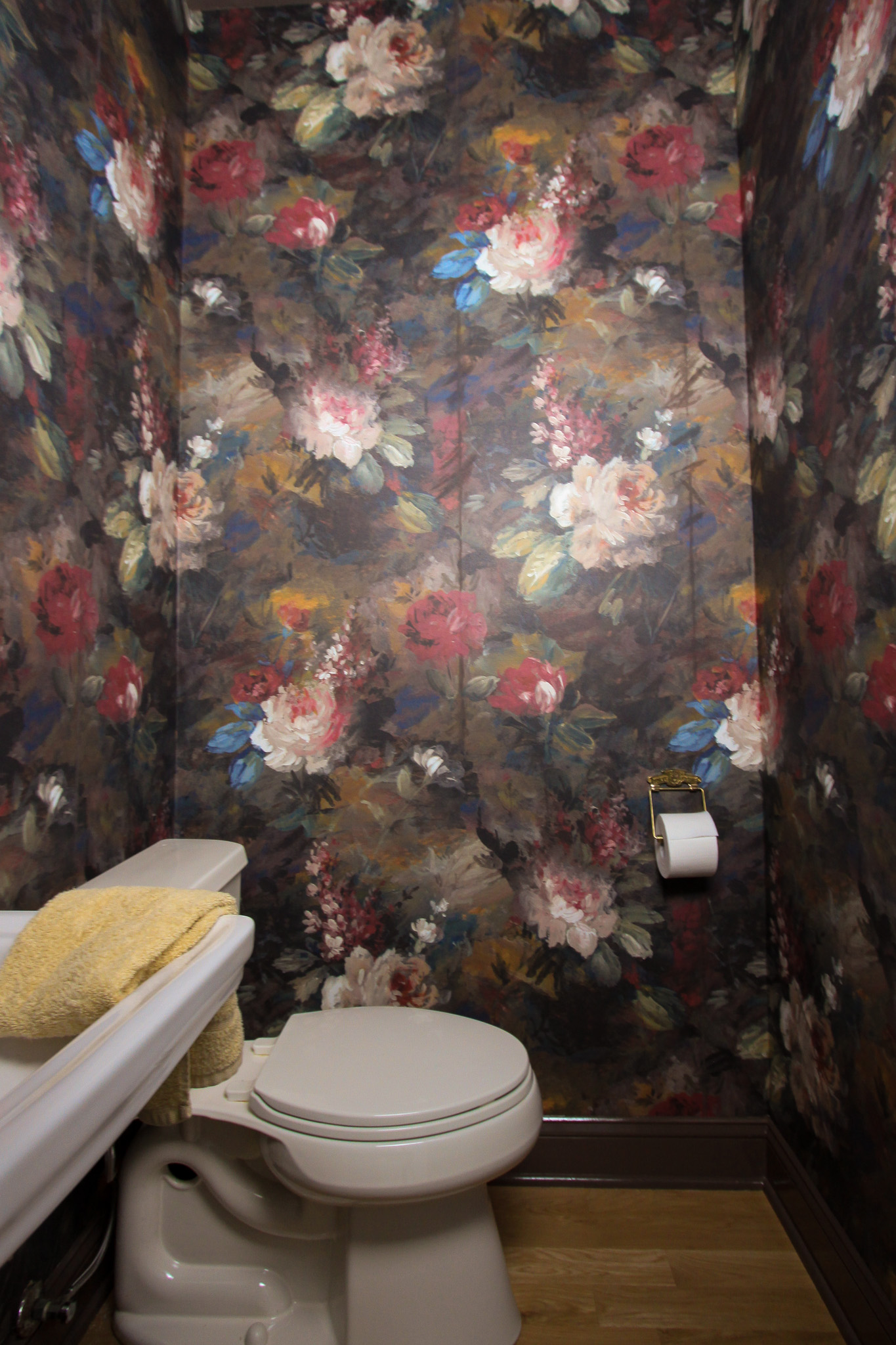 powder room redesign wallpaper