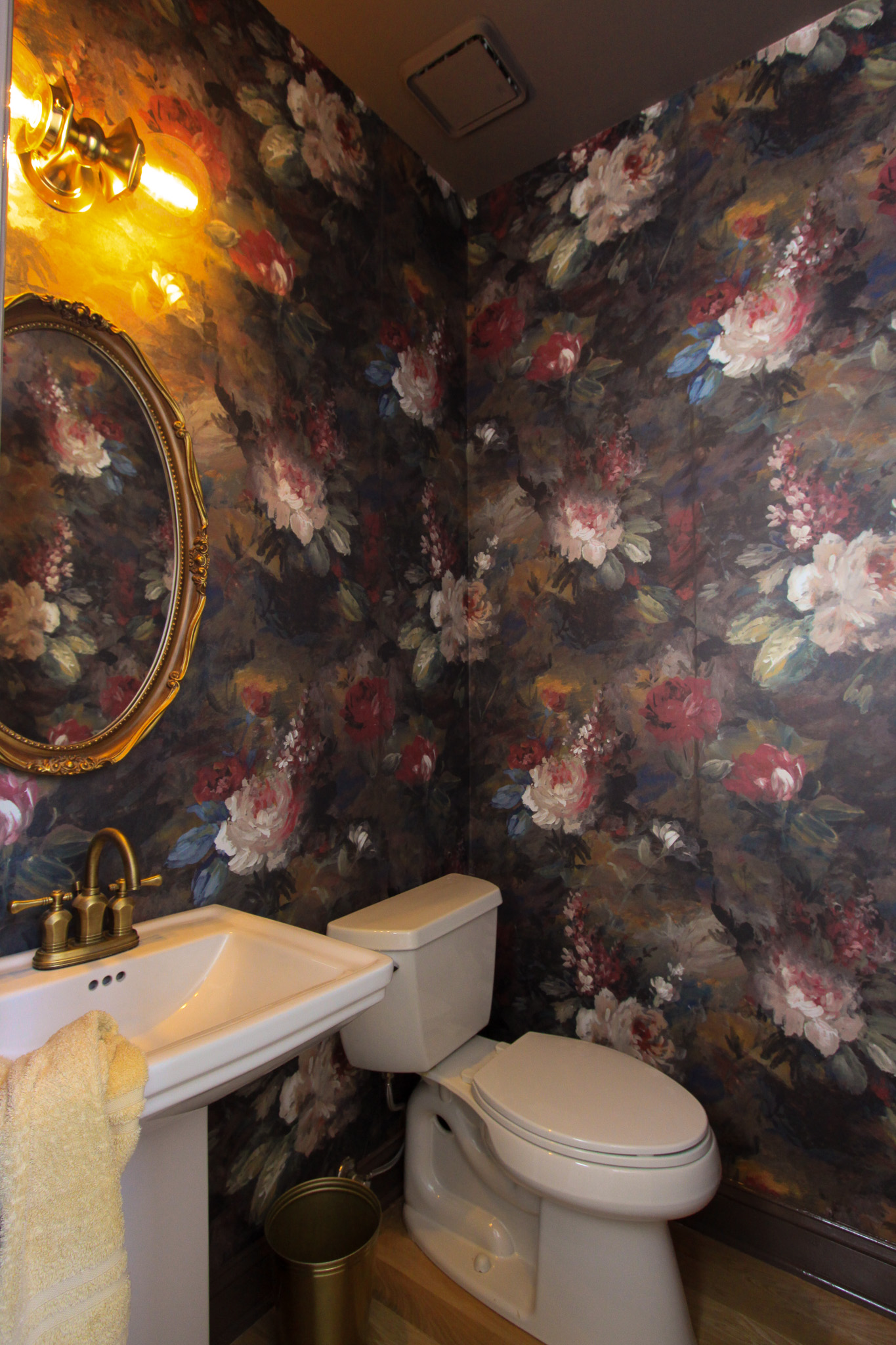 powder room redesign wallpaper