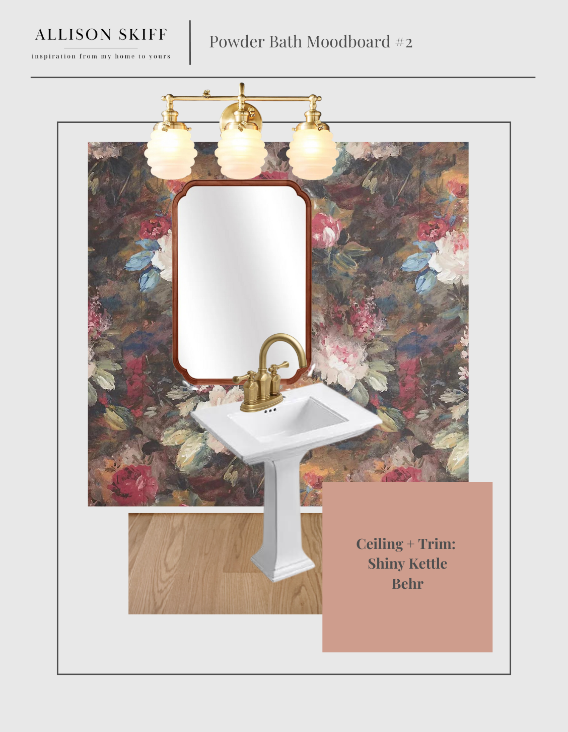 click for powder room makeover moodboard 2