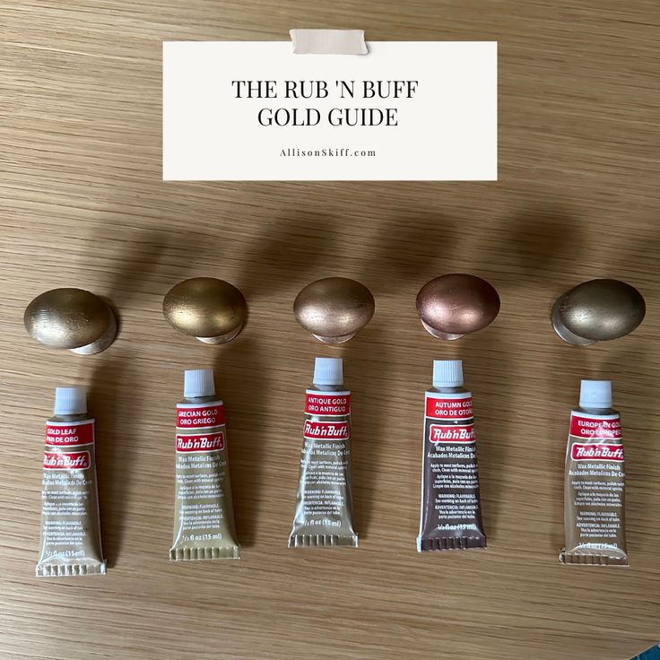 click for a complete guide and side by side comparison of the rub n buff brass colors