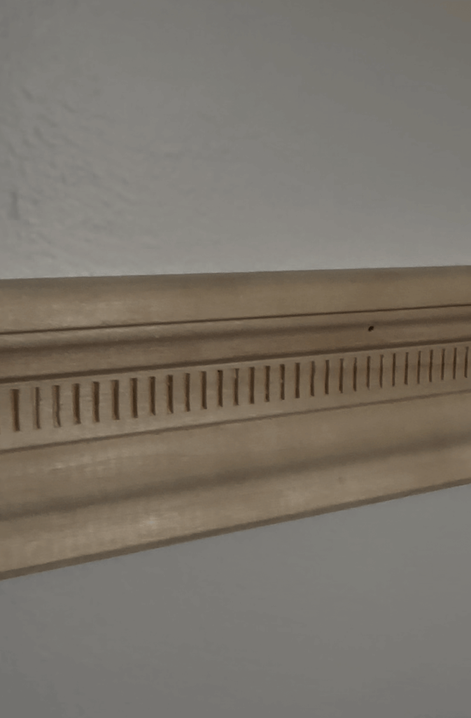 a detailed look at chair rail for a home office makeover