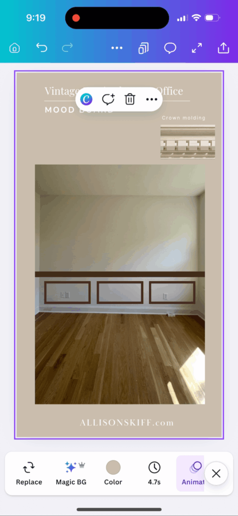 how to design picture frame molding by mocking up a design with three boxes on the wall