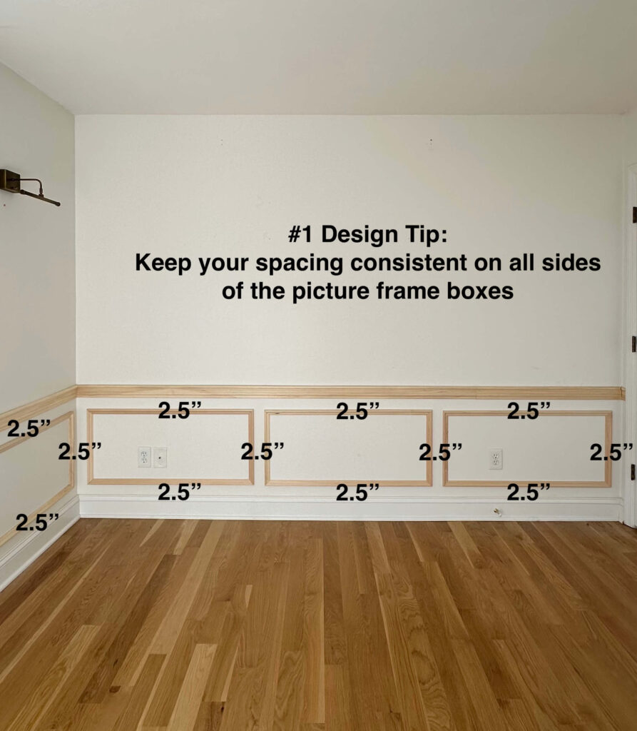 how to design picture frame molding with detailed measurements