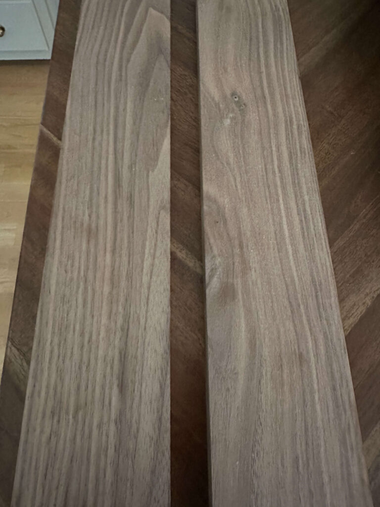 walnut wood for a diy spice rack