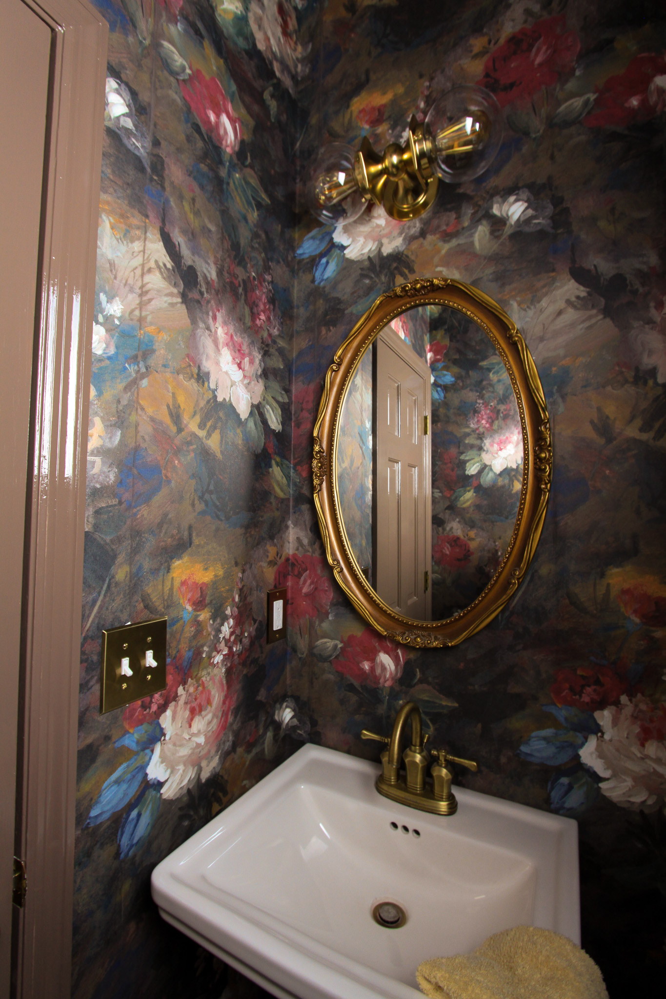 click for powder room before and after