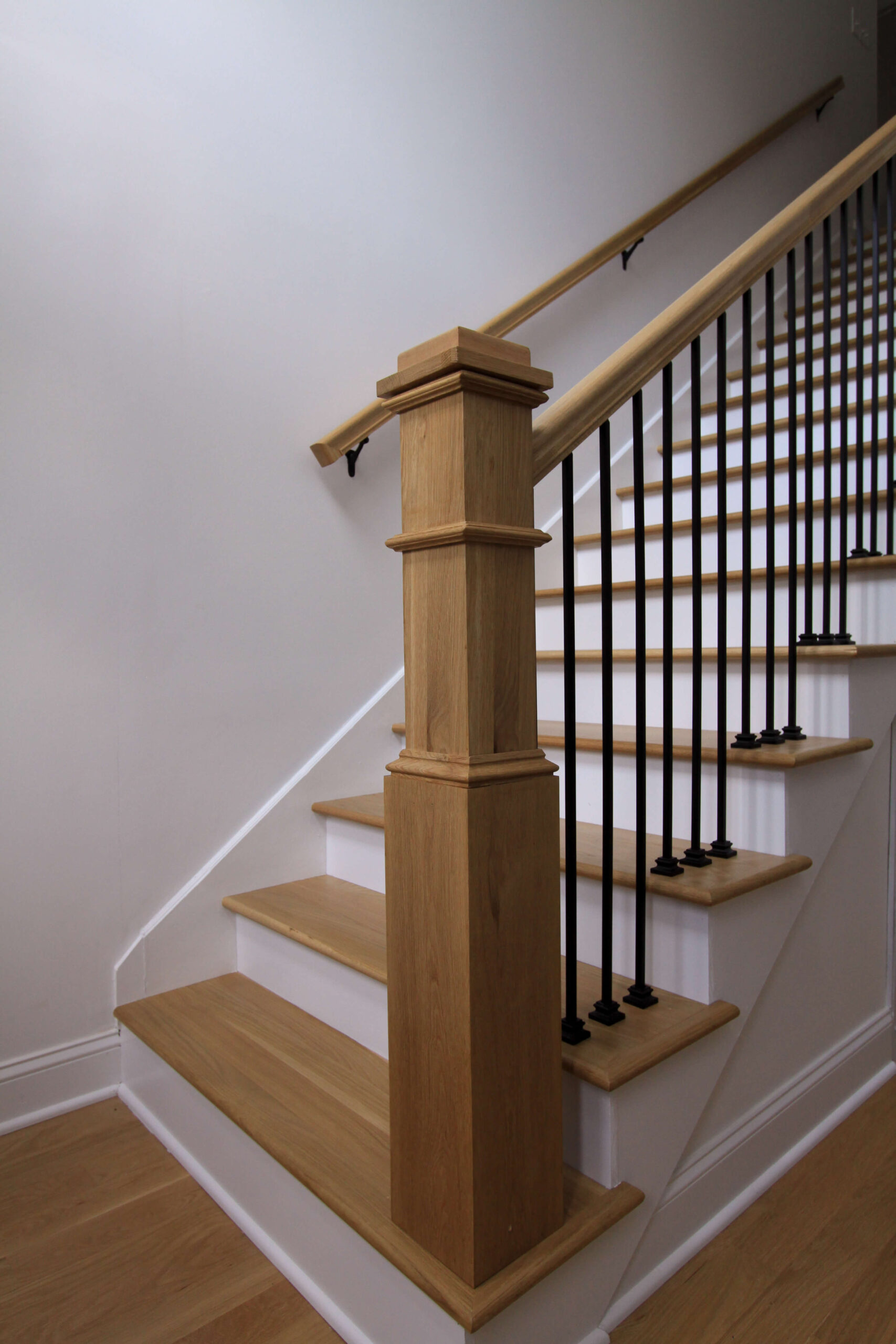 click to learn about more about the white oak staircase renovation