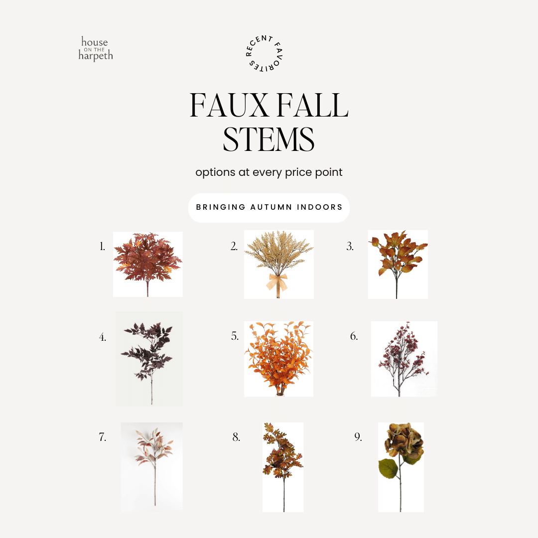 click for faux fall stem ideas