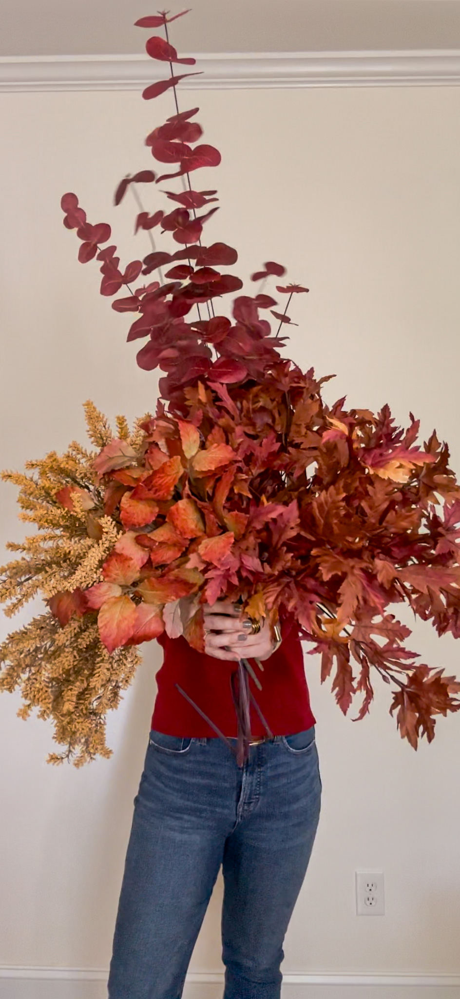 click to learn how to arrange faux fall stems