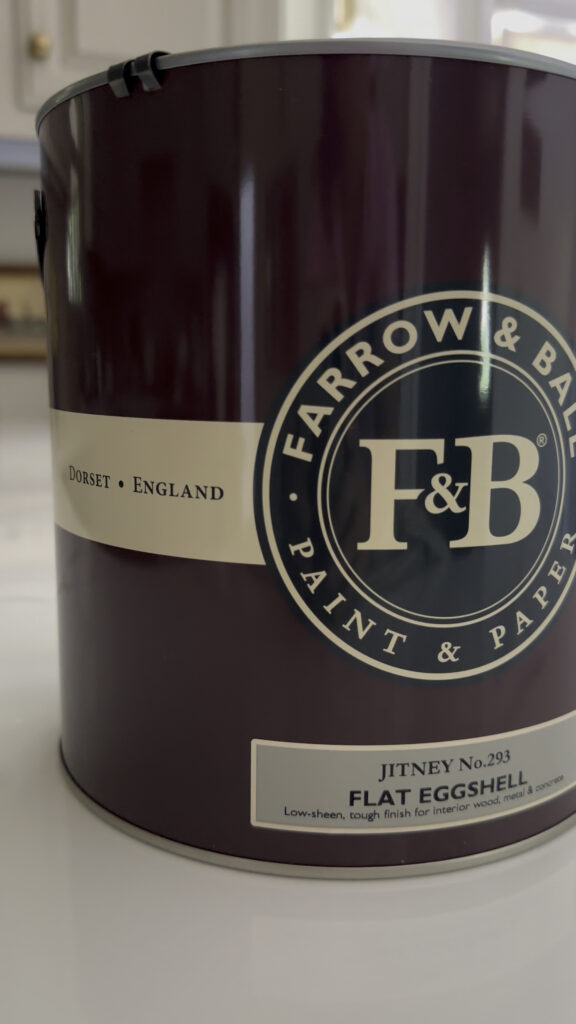 Farrow & Ball's Jitney will be the new paint for the DIY Primary Bathroom Renovation!